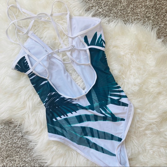 NEW | Palm Print Strappy One Piece - Picture 5 of 5